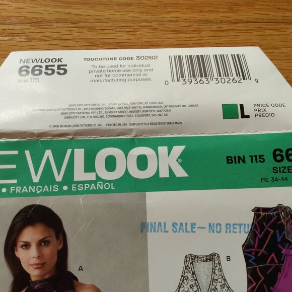 Sleeveless Top Skirt Pants Sewing Pattern Size 6-16 New Look 6655 - Picture 2 of 9